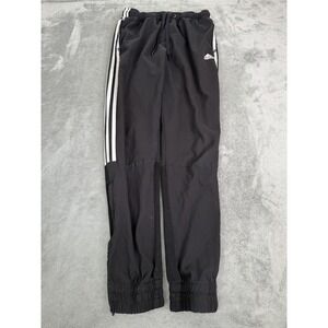 Adidas Track Pants Men's Size Large Black 3 Stripe
